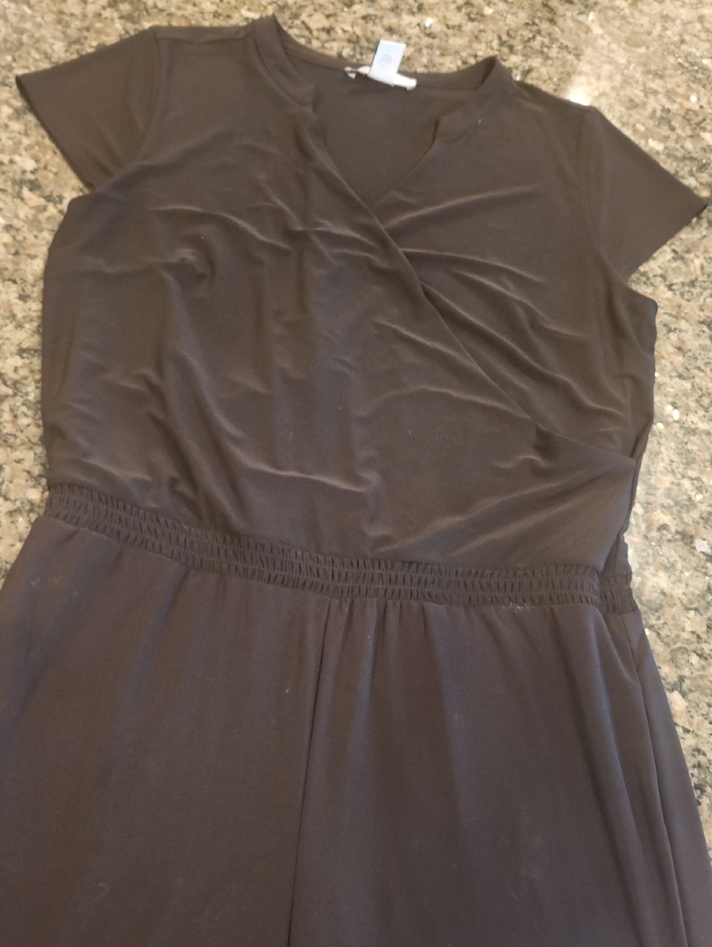 White House Black Market Black Short-Sleeve Jumpsuit